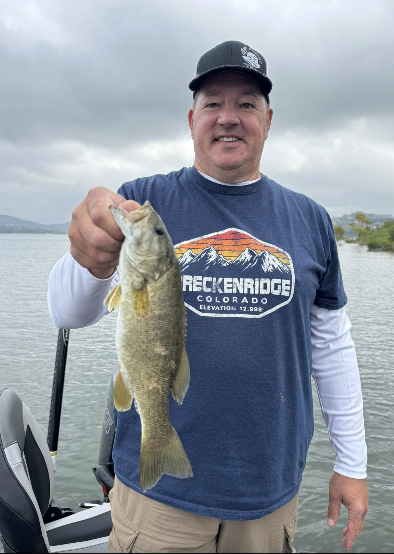 Angler with a largemouth bass