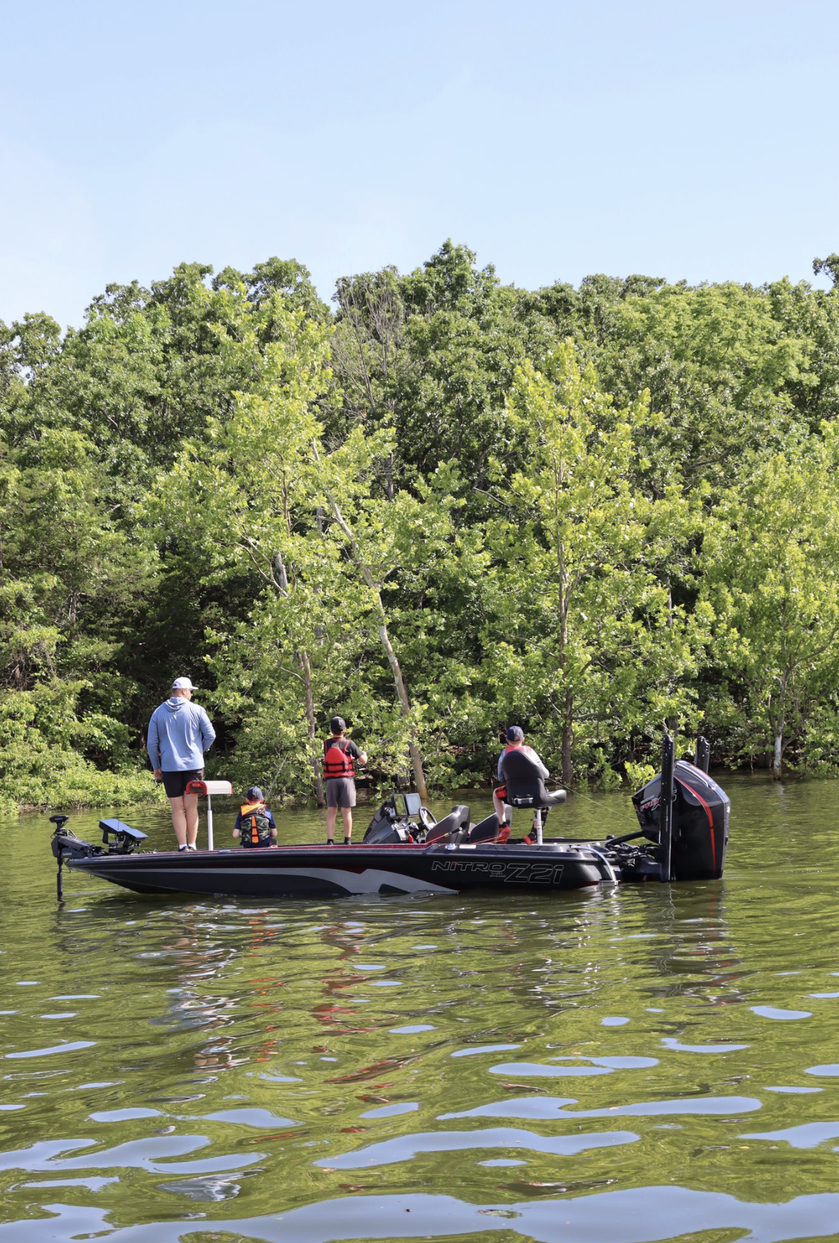 Big Game Outdoors Nitro Z21 on the water
