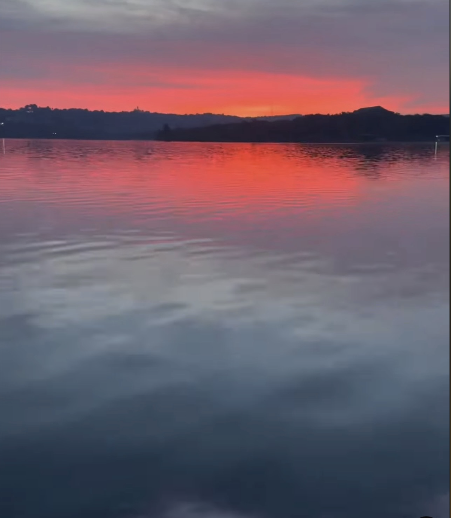 Sunset over the lake