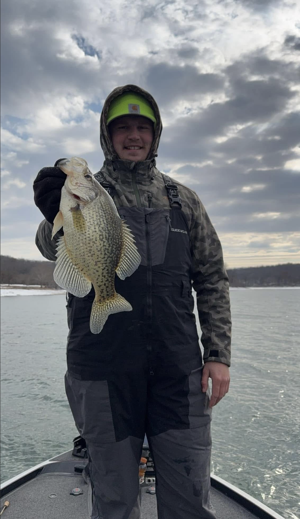 Angler with a nice crappie catch